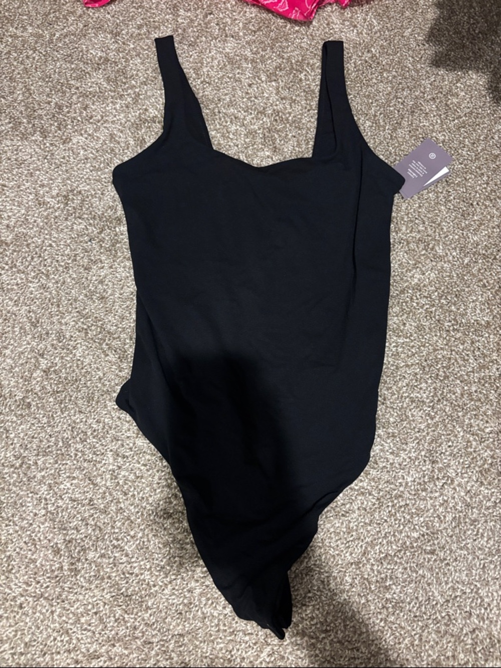 Auden Black Square-Neck Bodysuit